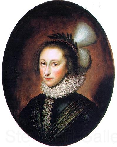Cornelius Johnson Portrait of Susanna Temple (Lady Lister) France oil painting art